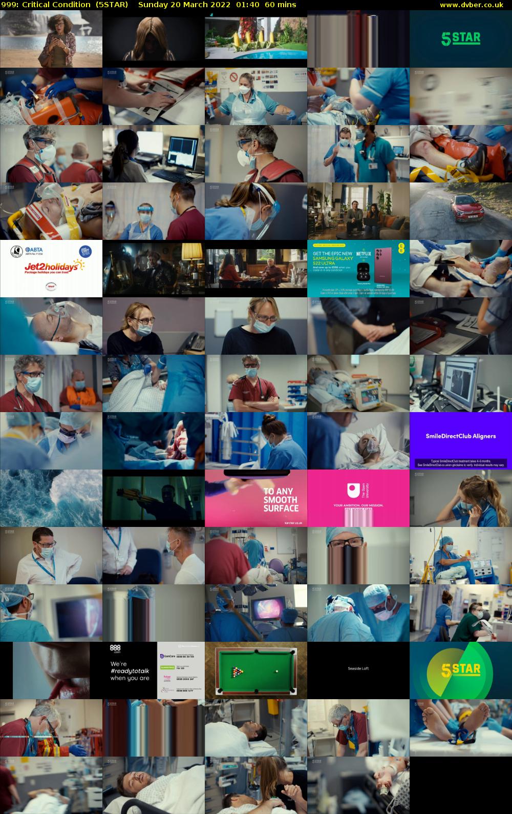 999: Critical Condition  (5STAR) Sunday 20 March 2022 01:40 - 02:40