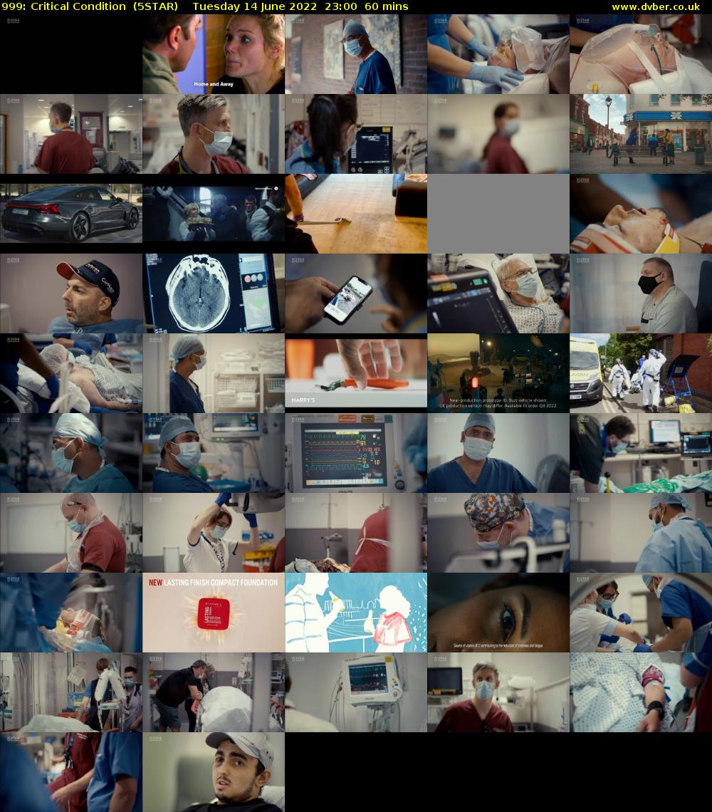 999: Critical Condition  (5STAR) Tuesday 14 June 2022 23:00 - 00:00