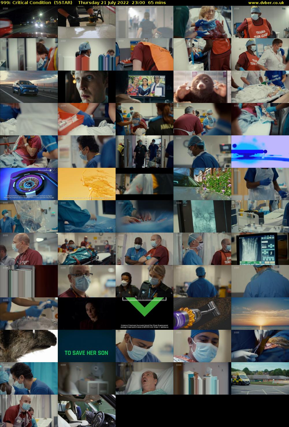 999: Critical Condition  (5STAR) Thursday 21 July 2022 23:00 - 00:05