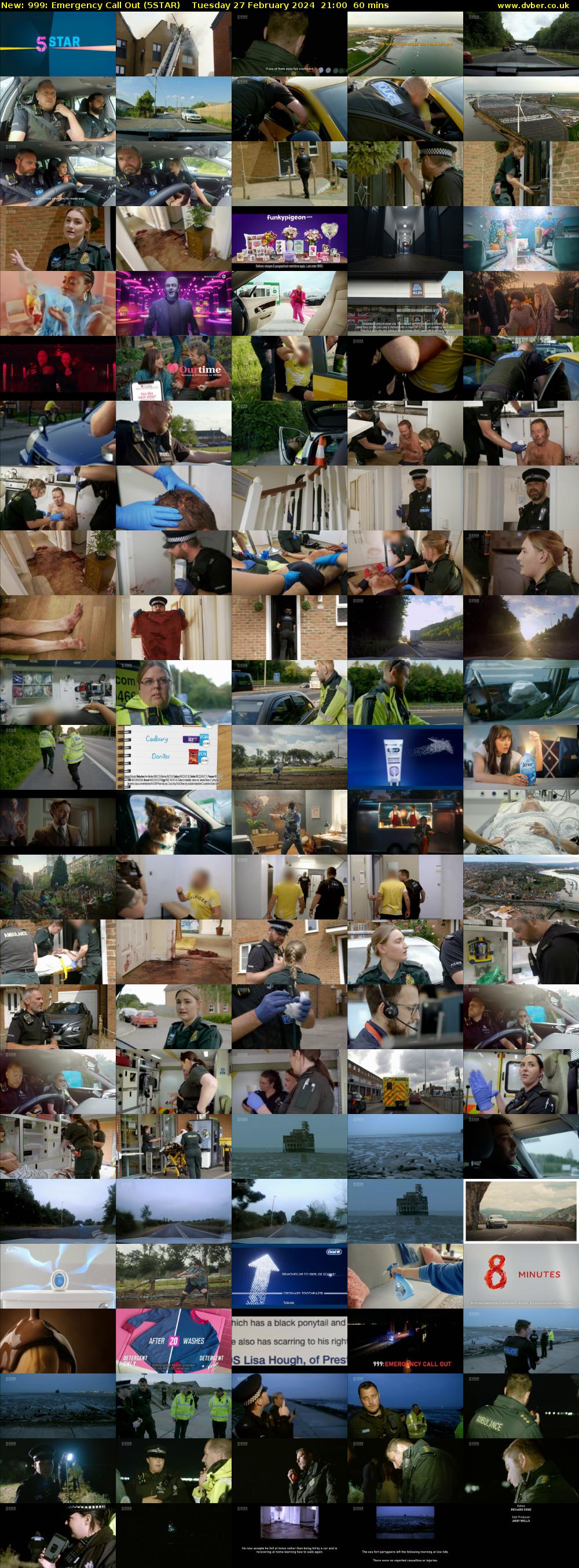 999: Emergency Call Out (5STAR) Tuesday 27 February 2024 21:00 - 22:00
