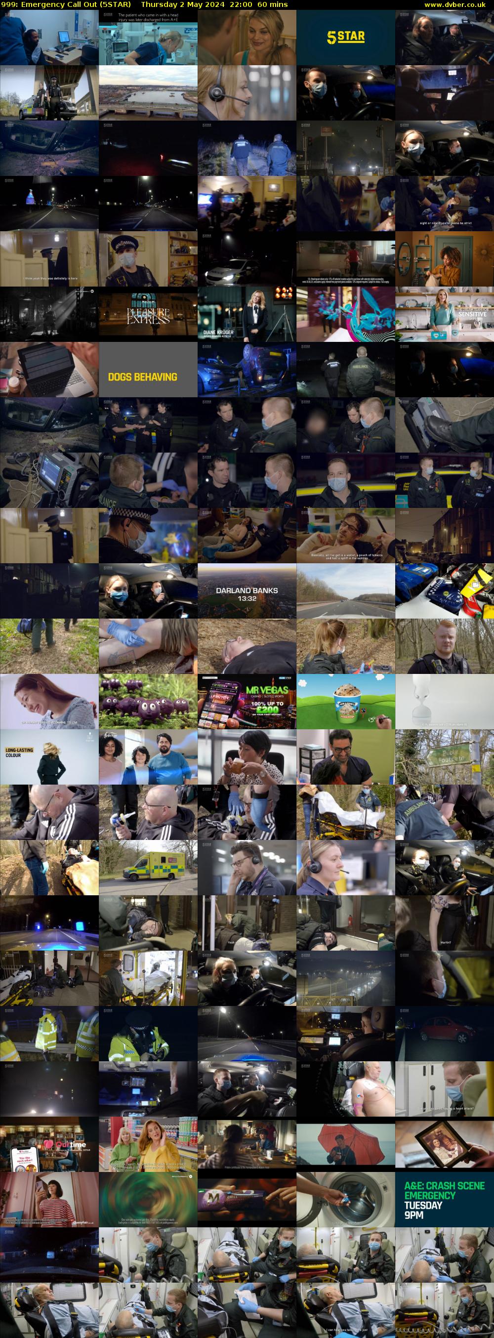 999: Emergency Call Out (5STAR) Thursday 2 May 2024 22:00 - 23:00