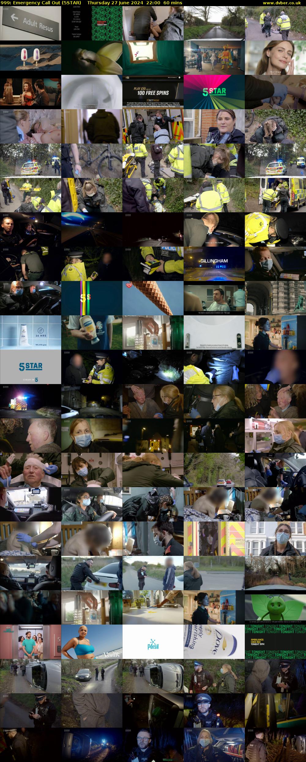 999: Emergency Call Out (5STAR) Thursday 27 June 2024 22:00 - 23:00