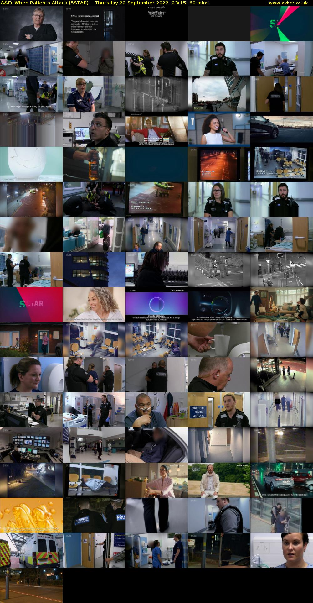 A&E: When Patients Attack (5STAR) Thursday 22 September 2022 23:15 - 00:15
