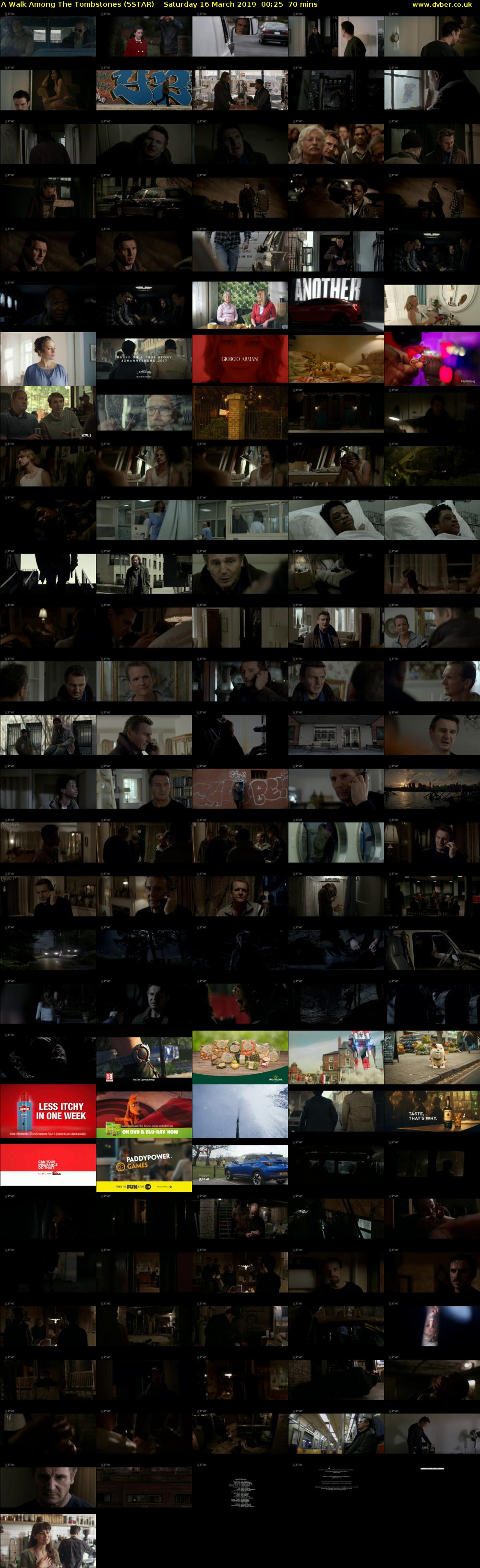 A Walk Among The Tombstones (5STAR) Saturday 16 March 2019 00:25 - 01:35
