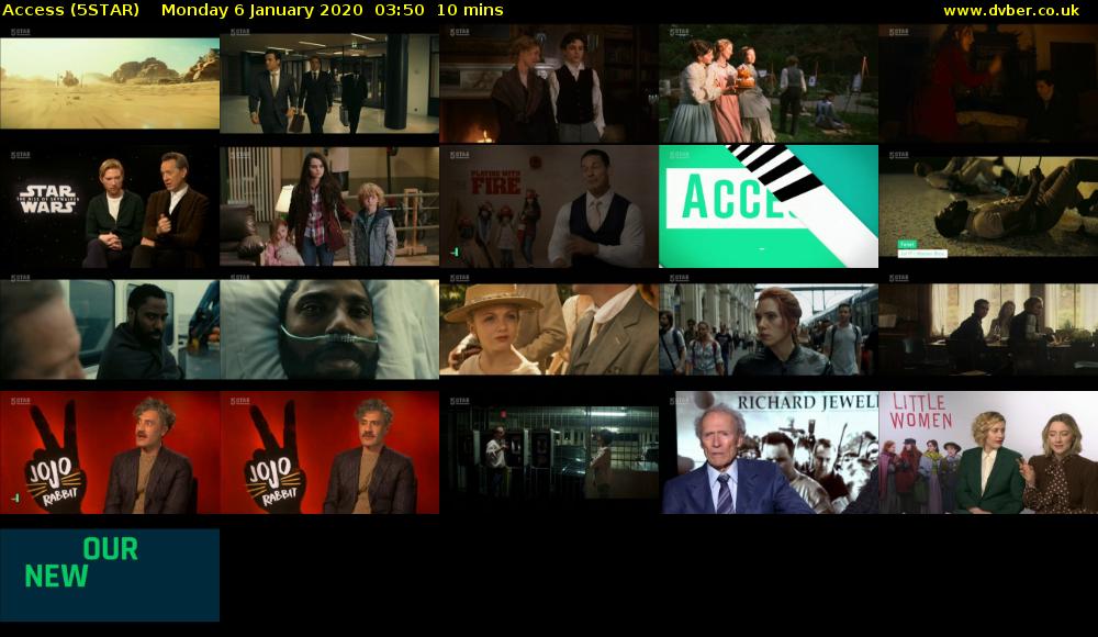 Access (5STAR) Monday 6 January 2020 03:50 - 04:00