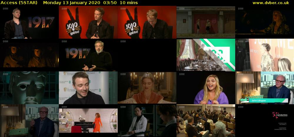 Access (5STAR) Monday 13 January 2020 03:50 - 04:00