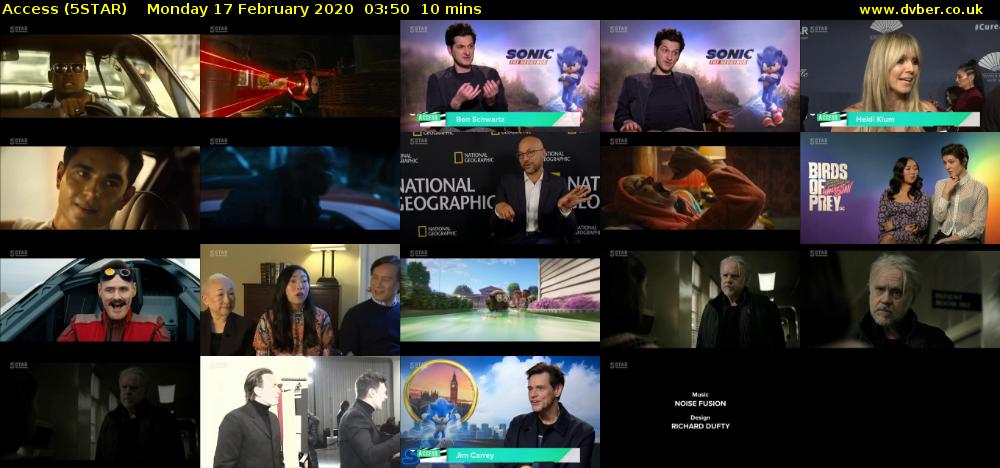 Access (5STAR) Monday 17 February 2020 03:50 - 04:00
