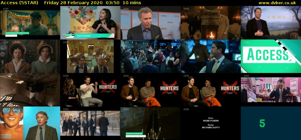 Access (5STAR) Friday 28 February 2020 03:50 - 04:00