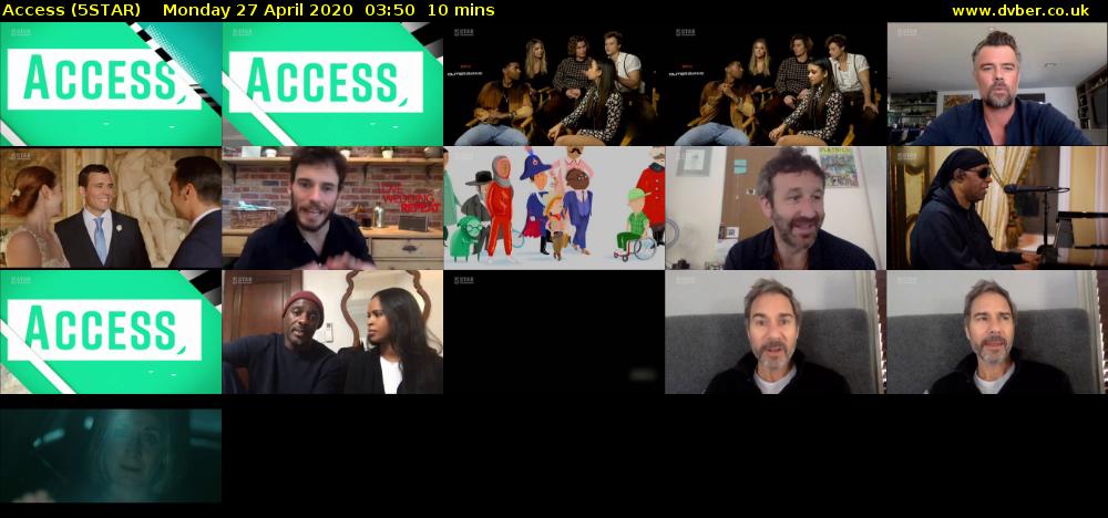 Access (5STAR) Monday 27 April 2020 03:50 - 04:00
