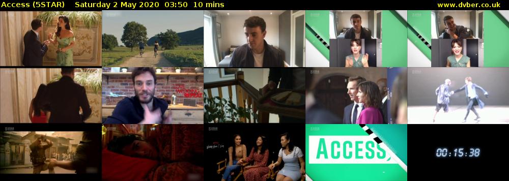 Access (5STAR) Saturday 2 May 2020 03:50 - 04:00
