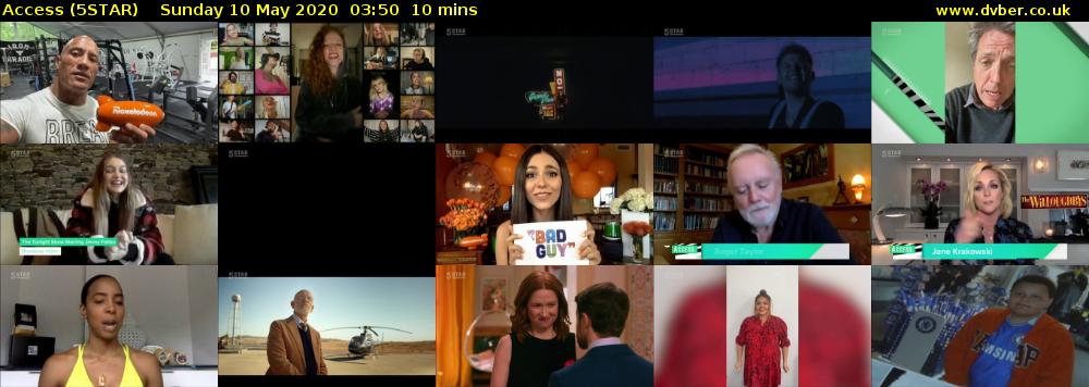Access (5STAR) Sunday 10 May 2020 03:50 - 04:00