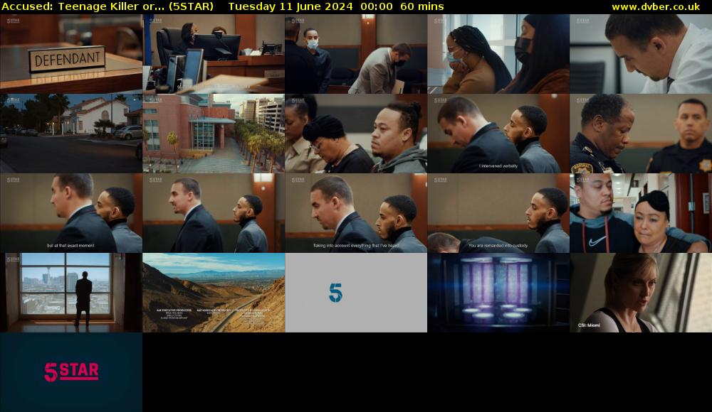 Accused: Teenage Killer or... (5STAR) Tuesday 11 June 2024 00:00 - 01:00