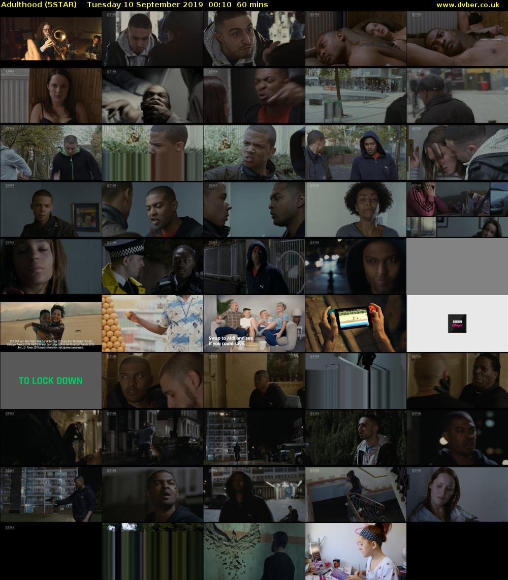 Adulthood (5STAR) Tuesday 10 September 2019 00:10 - 01:10