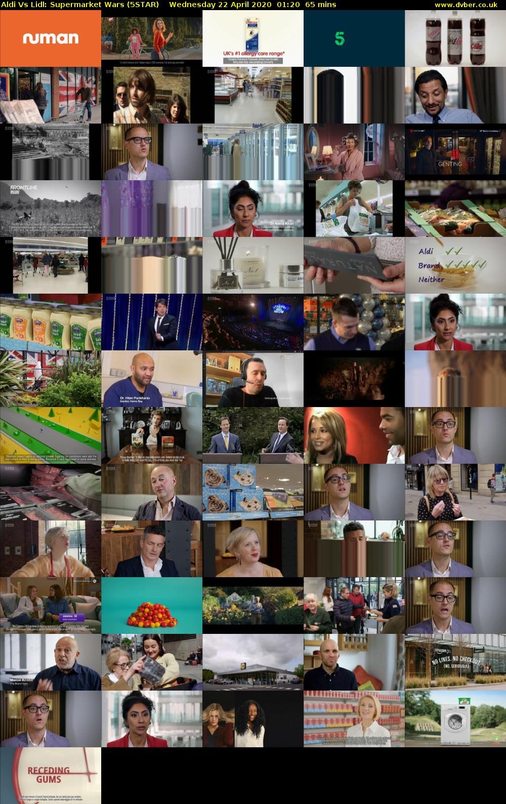 Aldi Vs Lidl: Supermarket Wars (5STAR) Wednesday 22 April 2020 01:20 - 02:25