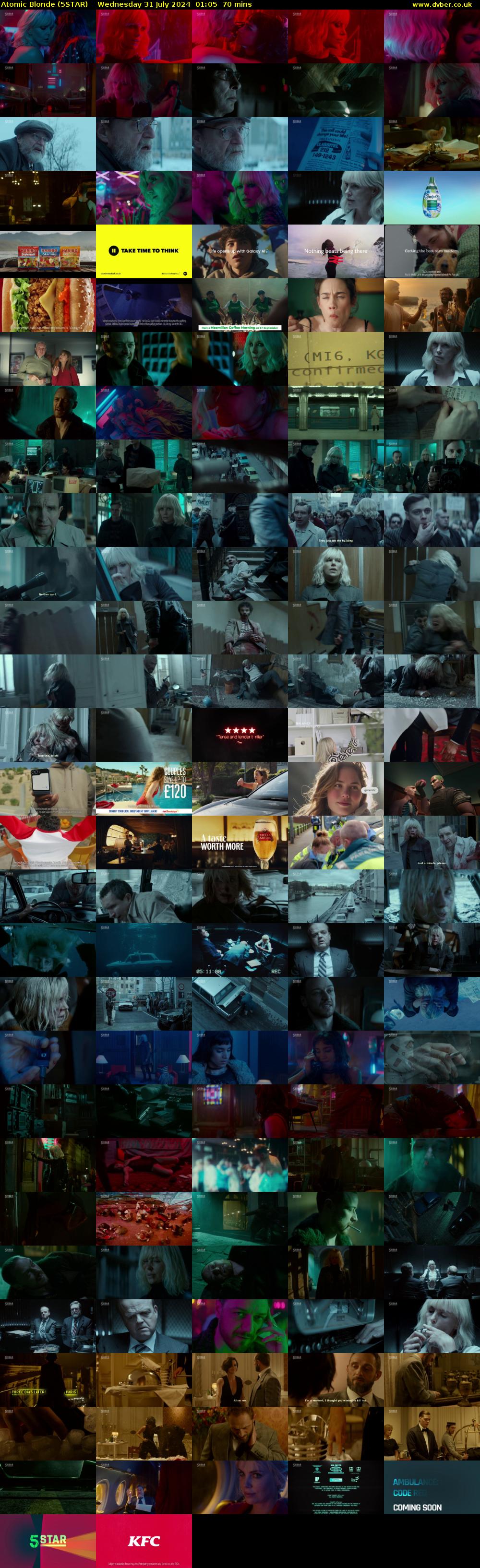 Atomic Blonde (5STAR) Wednesday 31 July 2024 01:05 - 02:15