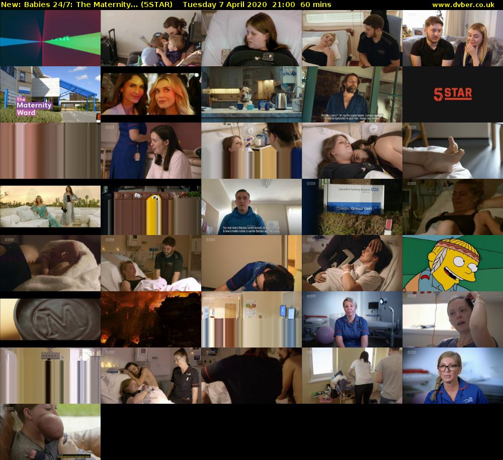 Babies 24/7: The Maternity... (5STAR) Tuesday 7 April 2020 21:00 - 22:00