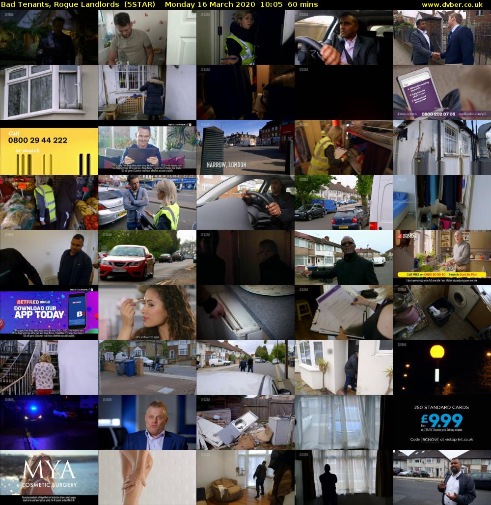 Bad Tenants, Rogue Landlords  (5STAR) Monday 16 March 2020 10:05 - 11:05