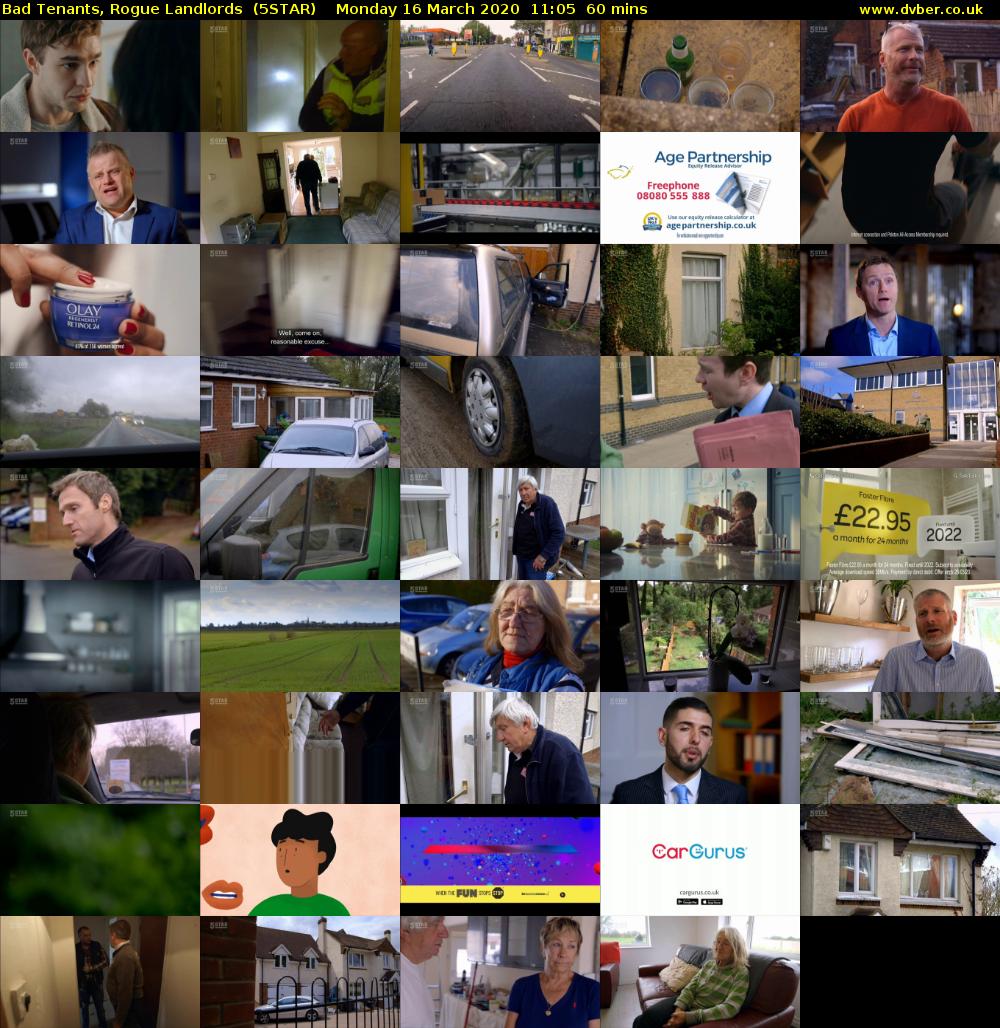 Bad Tenants, Rogue Landlords  (5STAR) Monday 16 March 2020 11:05 - 12:05
