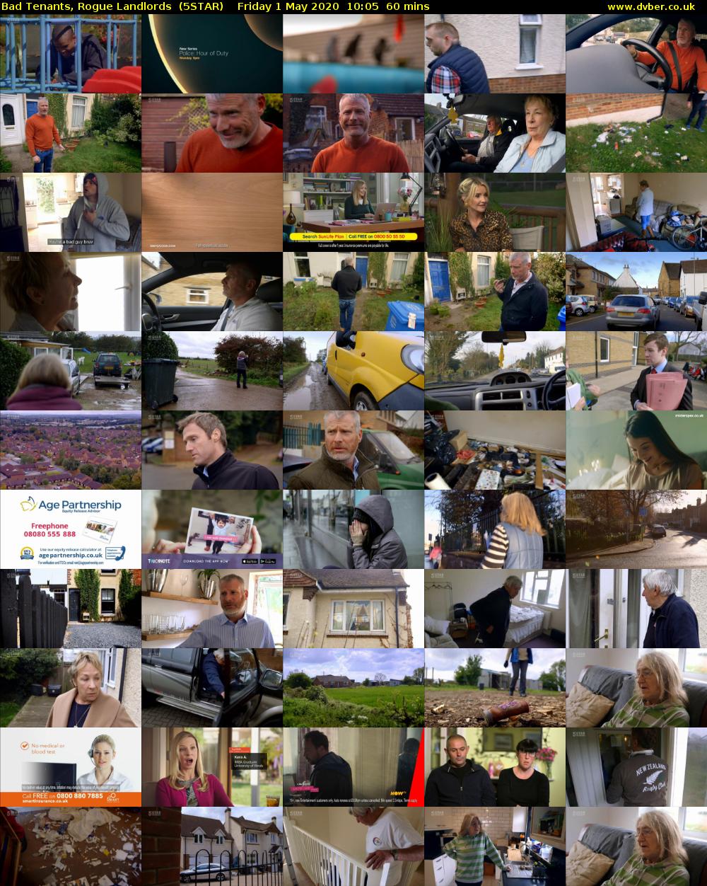 Bad Tenants, Rogue Landlords  (5STAR) Friday 1 May 2020 10:05 - 11:05