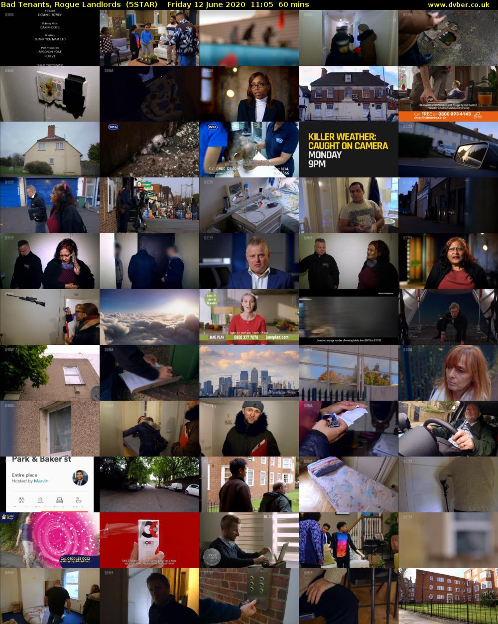 Bad Tenants, Rogue Landlords  (5STAR) Friday 12 June 2020 11:05 - 12:05