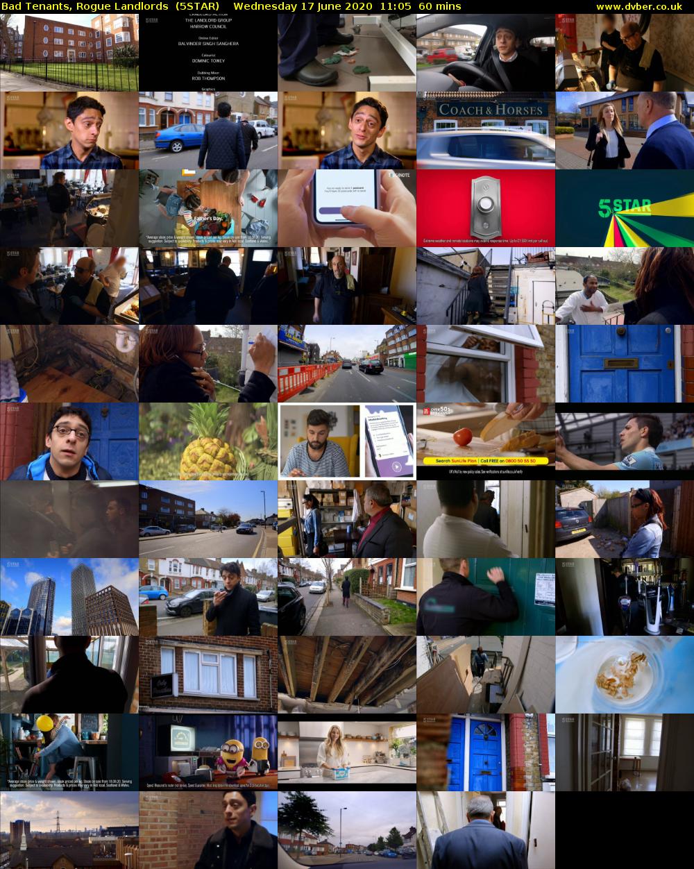 Bad Tenants, Rogue Landlords  (5STAR) Wednesday 17 June 2020 11:05 - 12:05