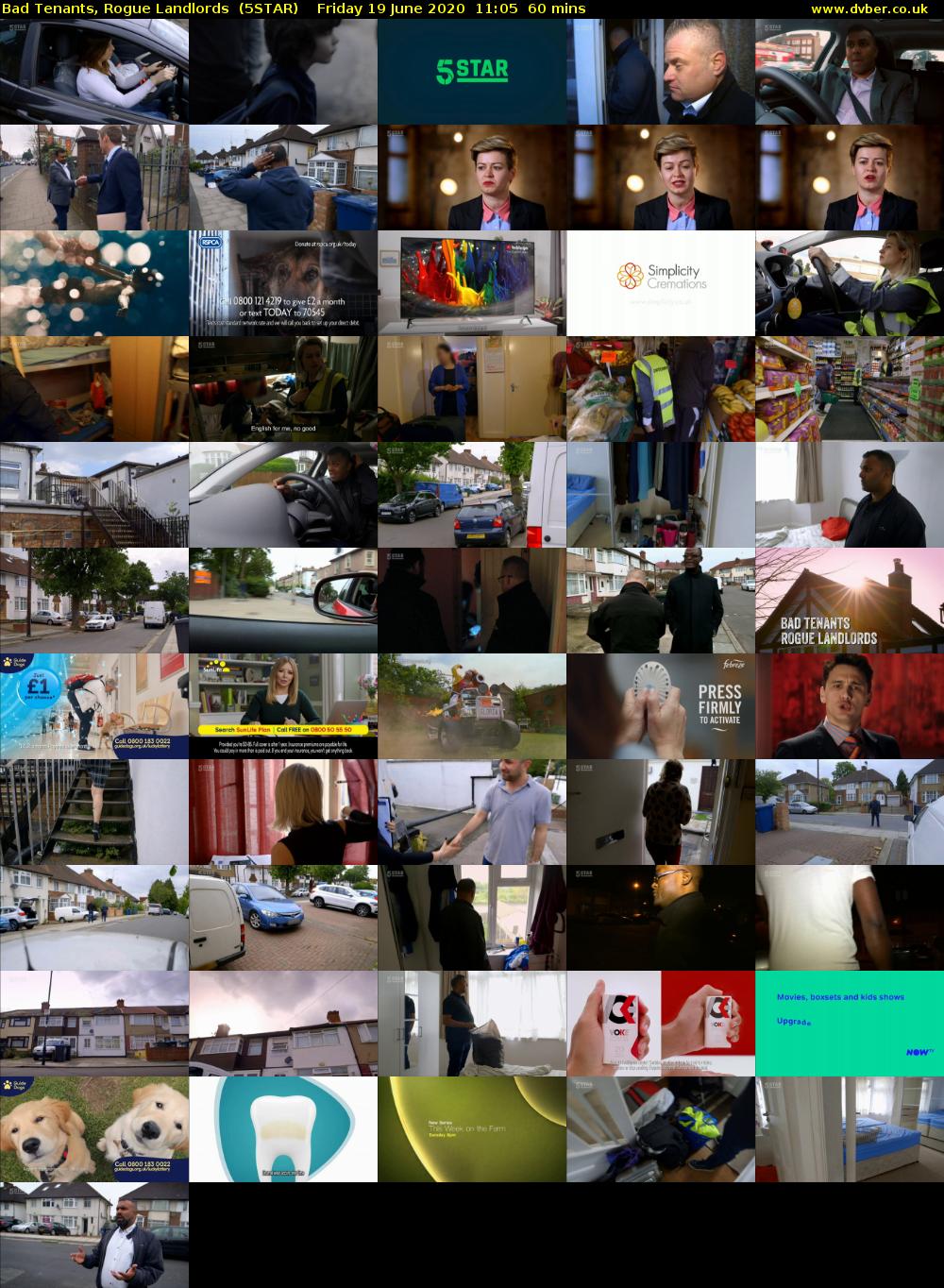 Bad Tenants, Rogue Landlords  (5STAR) Friday 19 June 2020 11:05 - 12:05