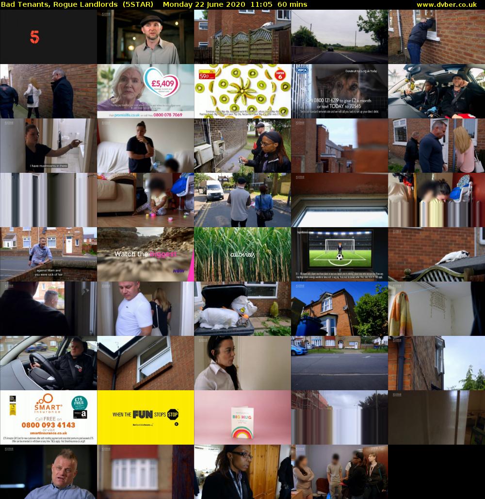 Bad Tenants, Rogue Landlords  (5STAR) Monday 22 June 2020 11:05 - 12:05