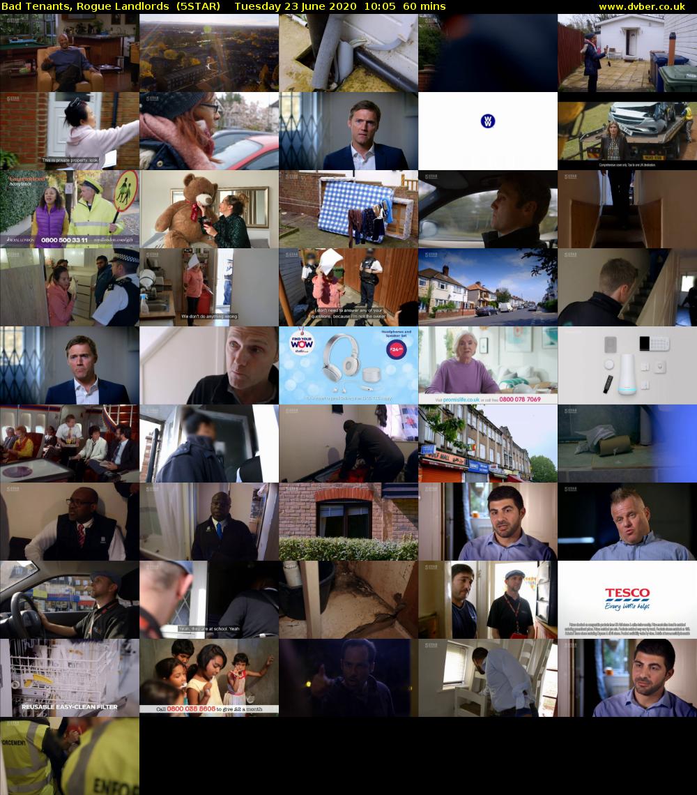 Bad Tenants, Rogue Landlords  (5STAR) Tuesday 23 June 2020 10:05 - 11:05