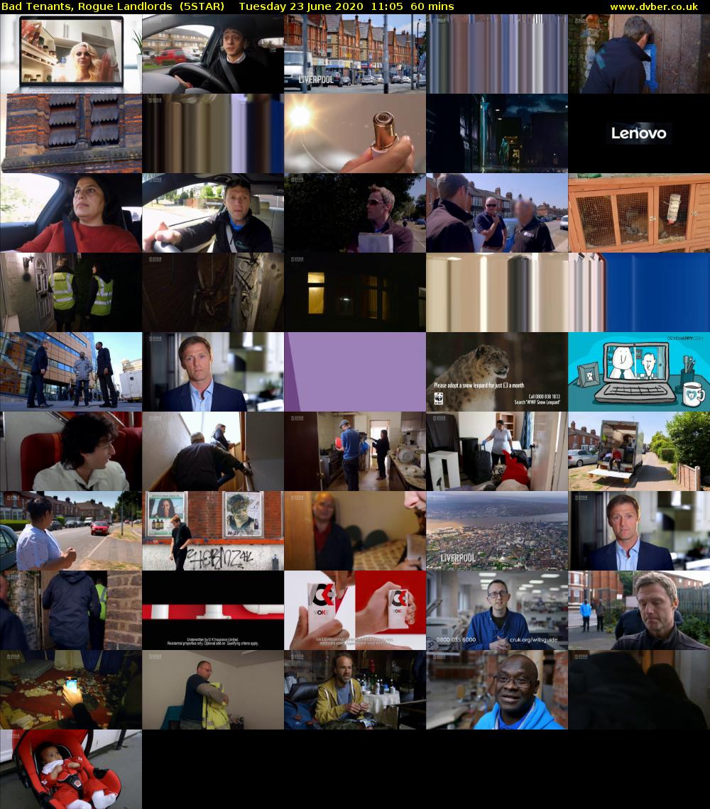 Bad Tenants, Rogue Landlords  (5STAR) Tuesday 23 June 2020 11:05 - 12:05