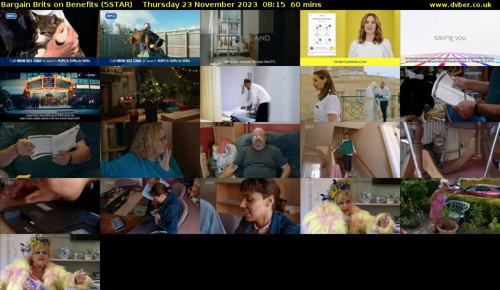 Bargain Brits on Benefits (5STAR) Thursday 23 November 2023 08:15 - 09:15
