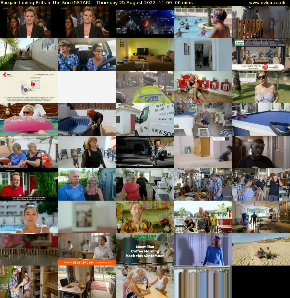 Bargain Loving Brits in the Sun (5STAR) Thursday 25 August 2022 11:00 - 12:00