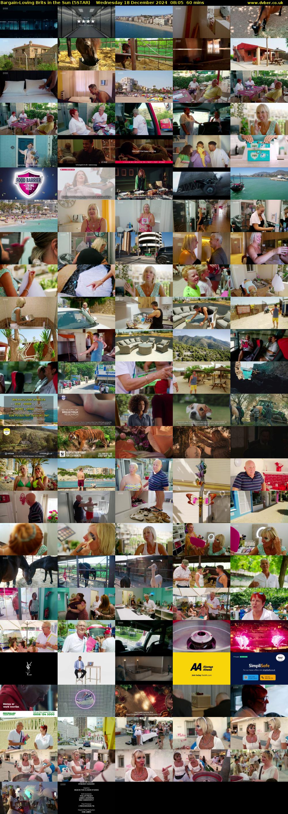 Bargain-Loving Brits in the Sun (5STAR) Wednesday 18 December 2024 08:05 - 09:05