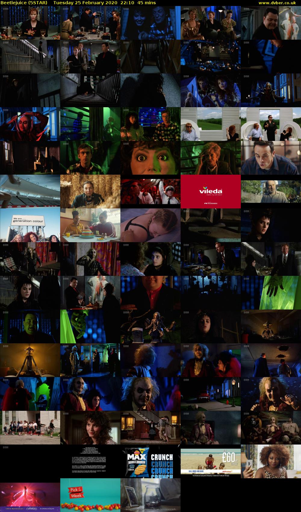 Beetlejuice (5STAR) Tuesday 25 February 2020 22:10 - 22:55