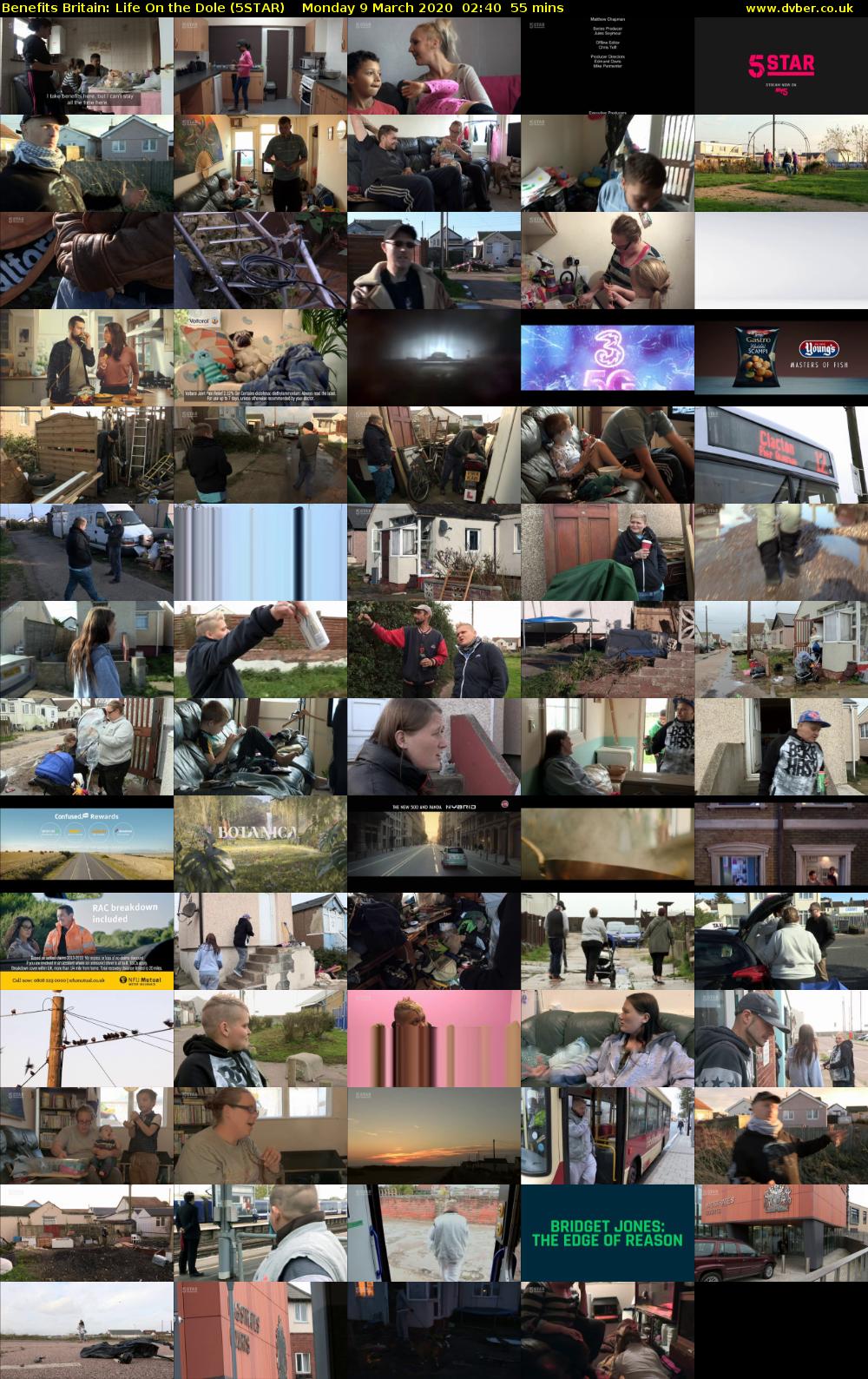 Benefits Britain: Life On the Dole (5STAR) Monday 9 March 2020 02:40 - 03:35