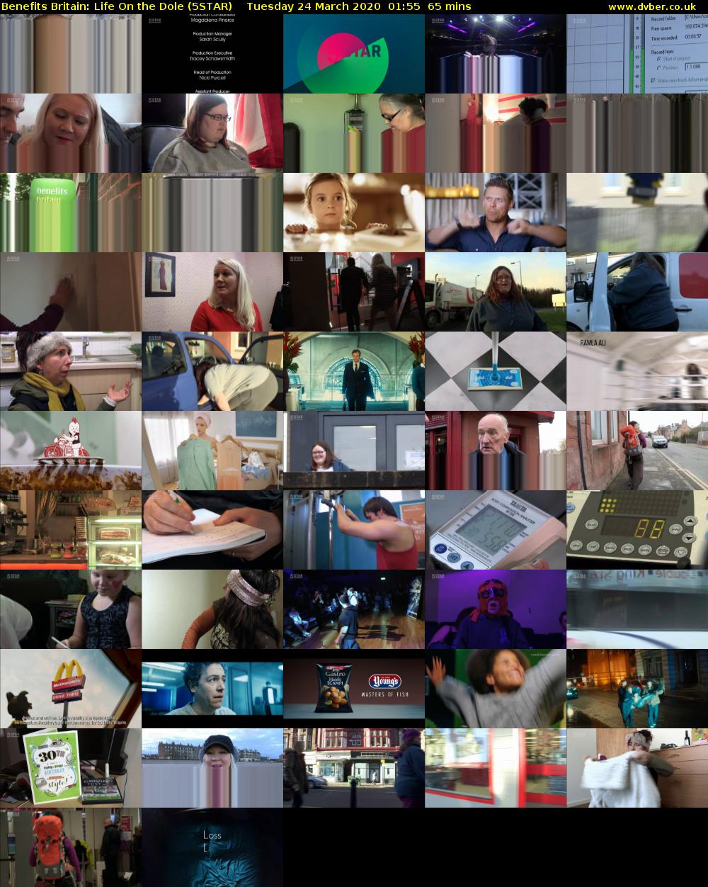 Benefits Britain: Life On the Dole (5STAR) Tuesday 24 March 2020 01:55 - 03:00