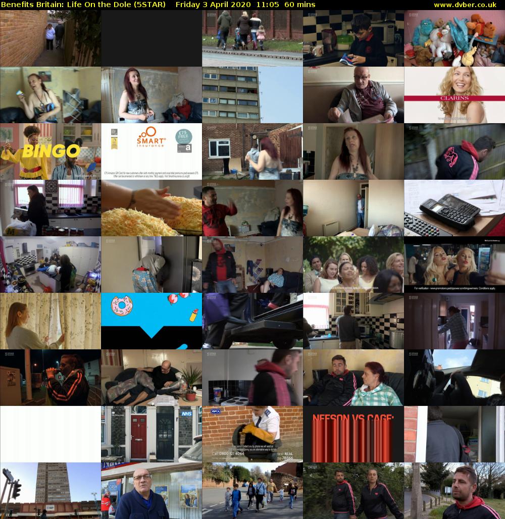 Benefits Britain: Life On the Dole (5STAR) Friday 3 April 2020 11:05 - 12:05