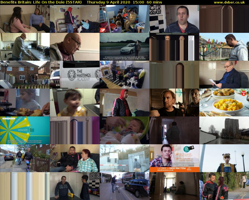 Benefits Britain: Life On the Dole (5STAR) Thursday 9 April 2020 15:00 - 16:00