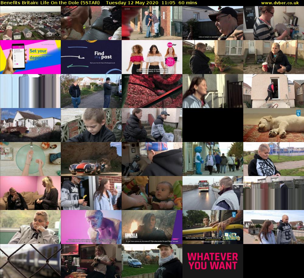 Benefits Britain: Life On the Dole (5STAR) Tuesday 12 May 2020 11:05 - 12:05