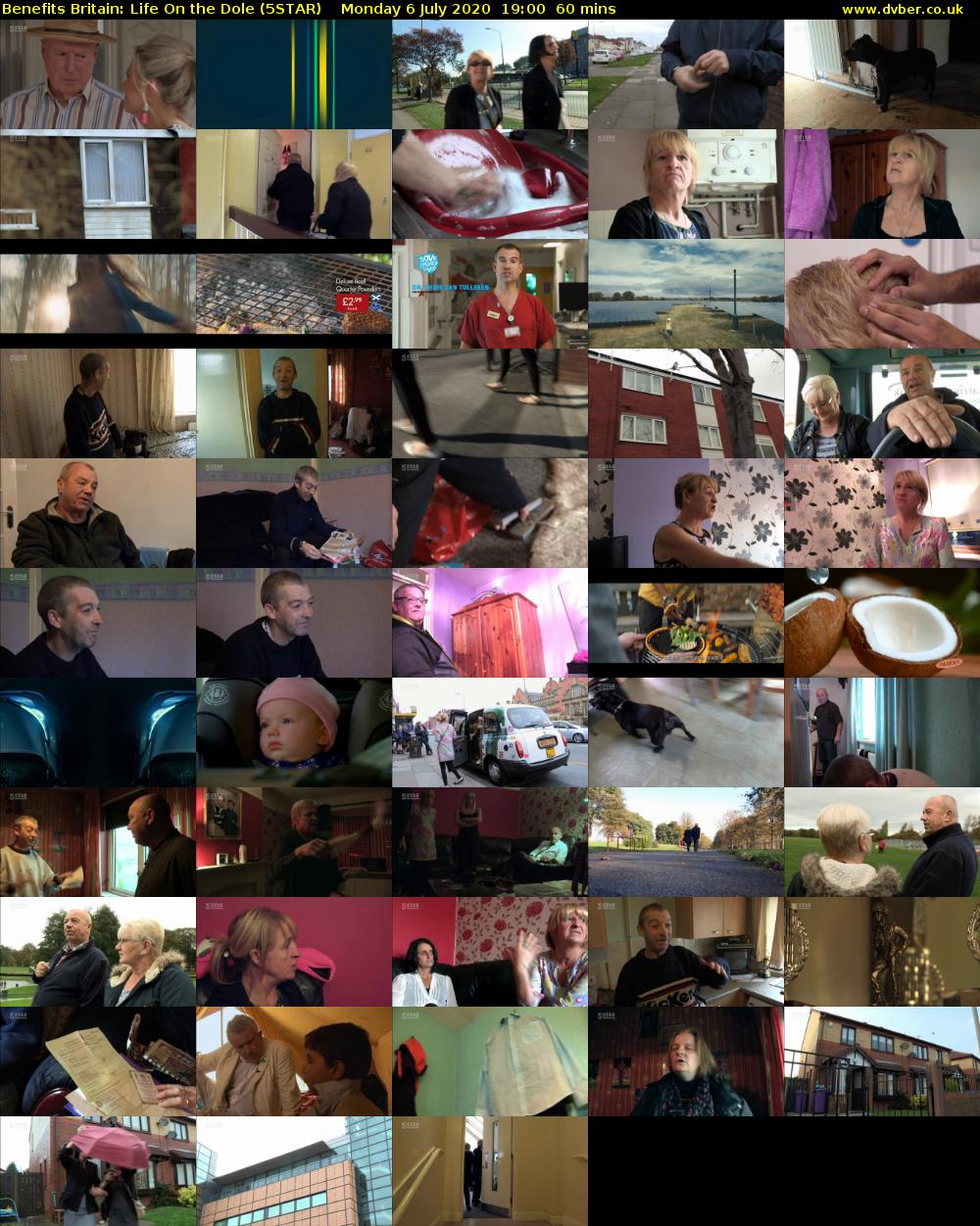 Benefits Britain: Life On the Dole (5STAR) Monday 6 July 2020 19:00 - 20:00