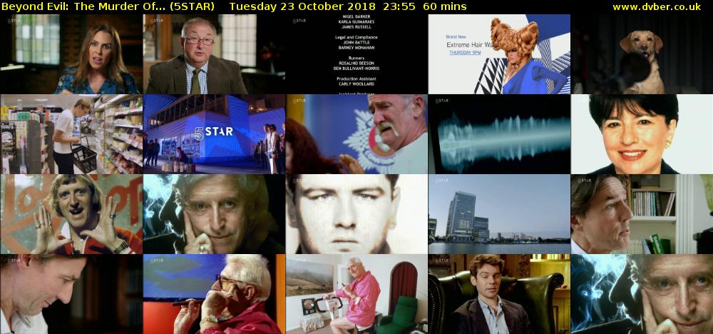 Beyond Evil: The Murder Of... (5STAR) Tuesday 23 October 2018 23:55 - 00:55