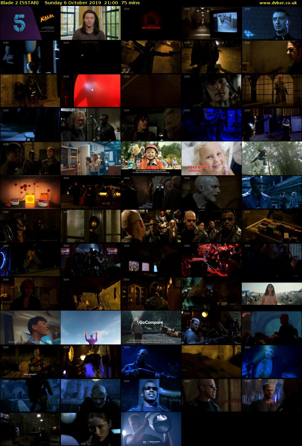 Blade 2 (5STAR) Sunday 6 October 2019 21:00 - 22:15