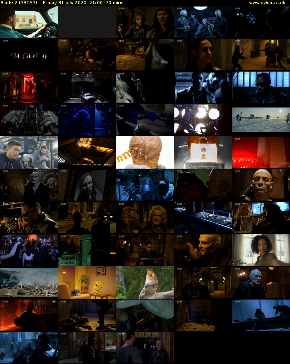 Blade 2 (5STAR) Friday 31 July 2020 21:00 - 22:10