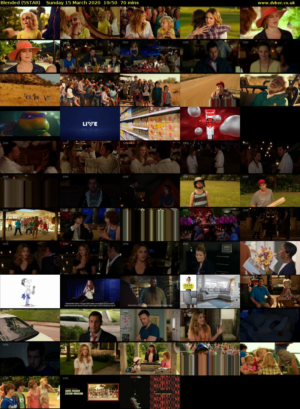 Blended (5STAR) Sunday 15 March 2020 19:50 - 21:00