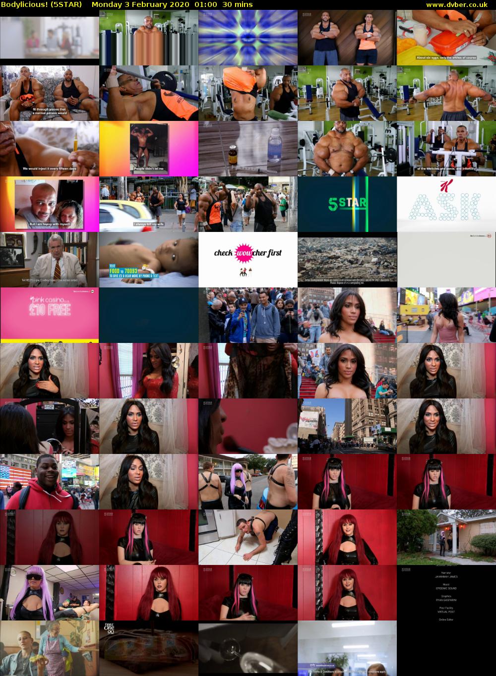 Bodylicious! (5STAR) Monday 3 February 2020 01:00 - 01:30
