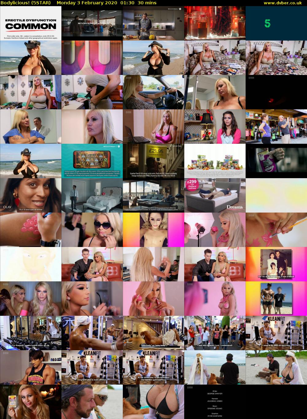 Bodylicious! (5STAR) Monday 3 February 2020 01:30 - 02:00