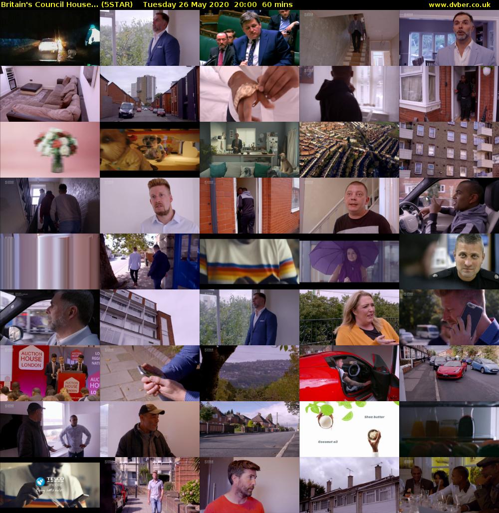 Britain's Council House... (5STAR) Tuesday 26 May 2020 20:00 - 21:00