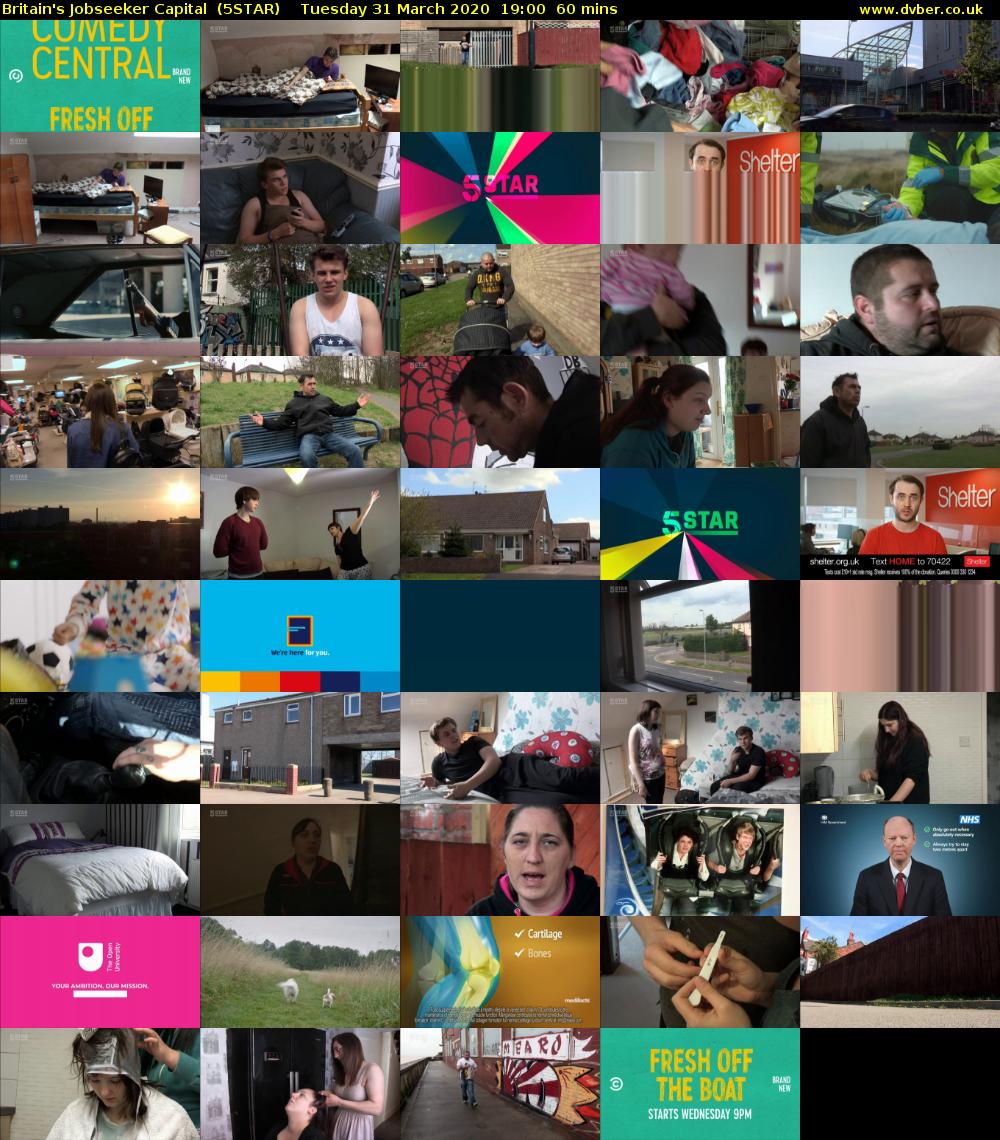 Britain's Jobseeker Capital  (5STAR) Tuesday 31 March 2020 19:00 - 20:00