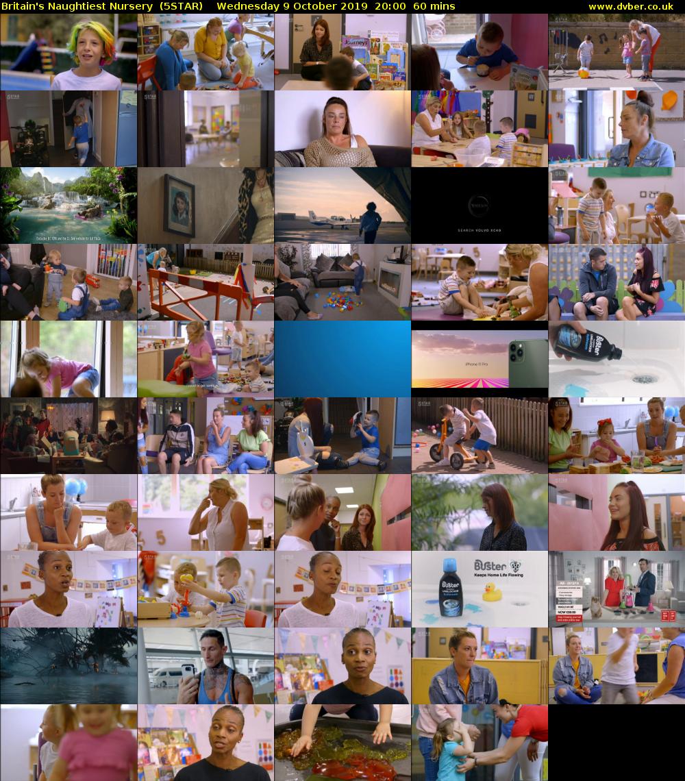 Britain's Naughtiest Nursery  (5STAR) Wednesday 9 October 2019 20:00 - 21:00