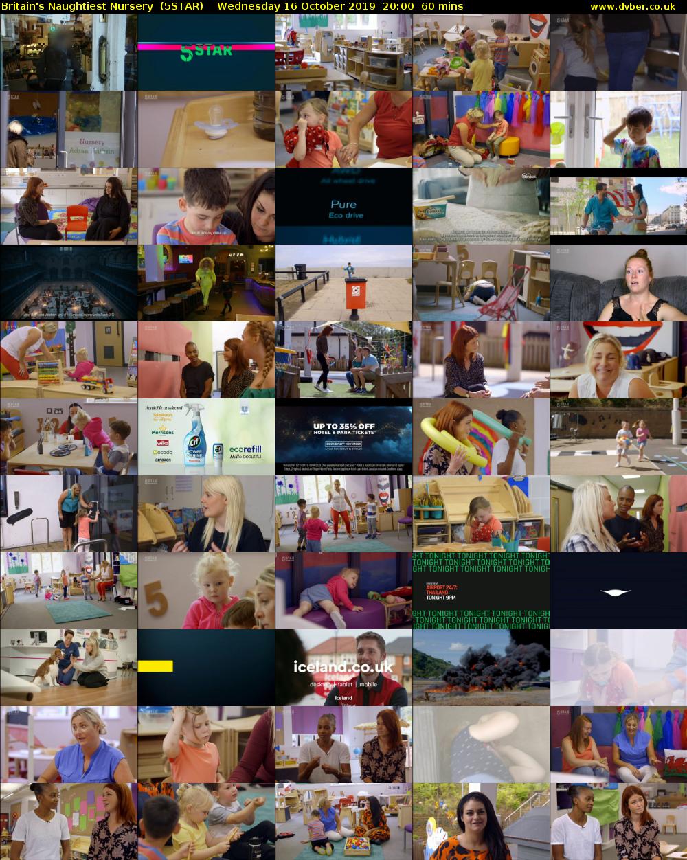 Britain's Naughtiest Nursery  (5STAR) Wednesday 16 October 2019 20:00 - 21:00