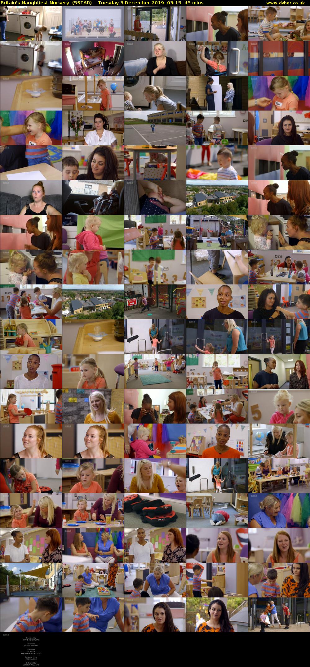 Britain's Naughtiest Nursery  (5STAR) Tuesday 3 December 2019 03:15 - 04:00